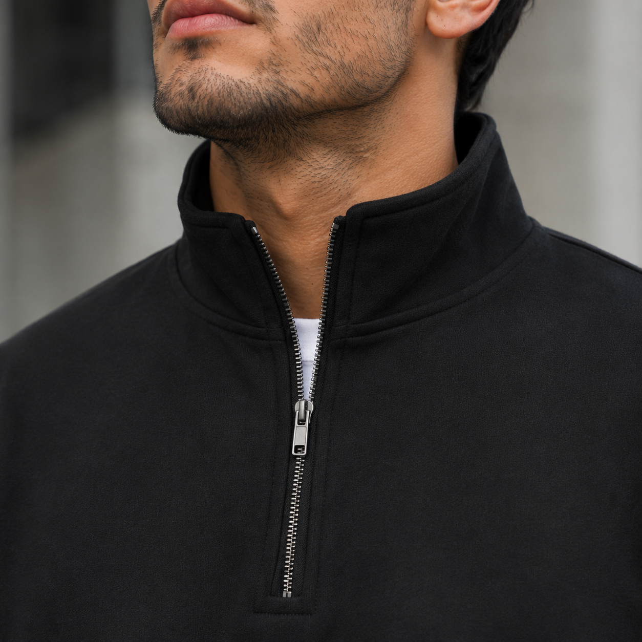 ZN Punk Anthem Quarter Zip Pullover Sweatshirt