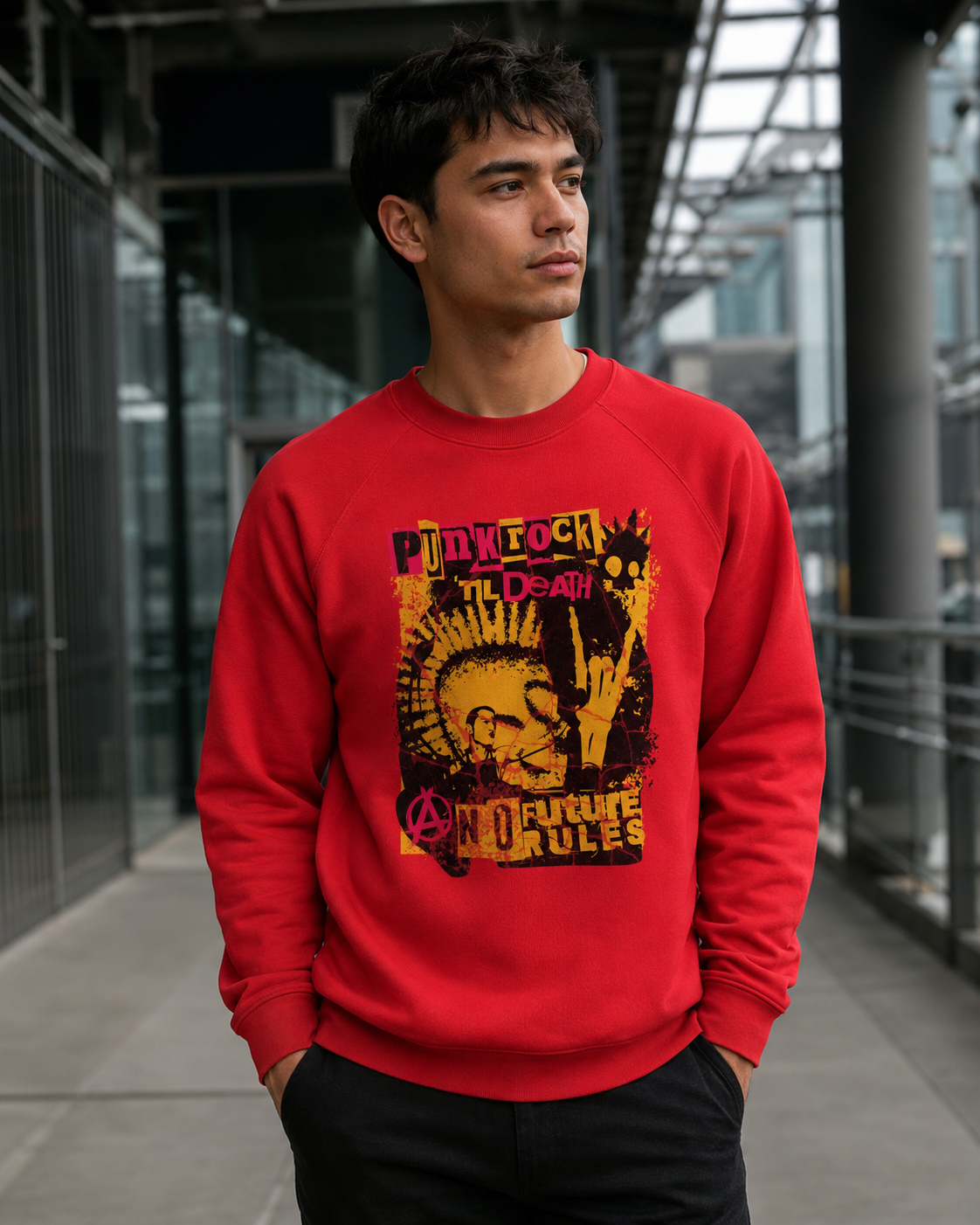 ZN Punk Future Crewneck Sweatshirt