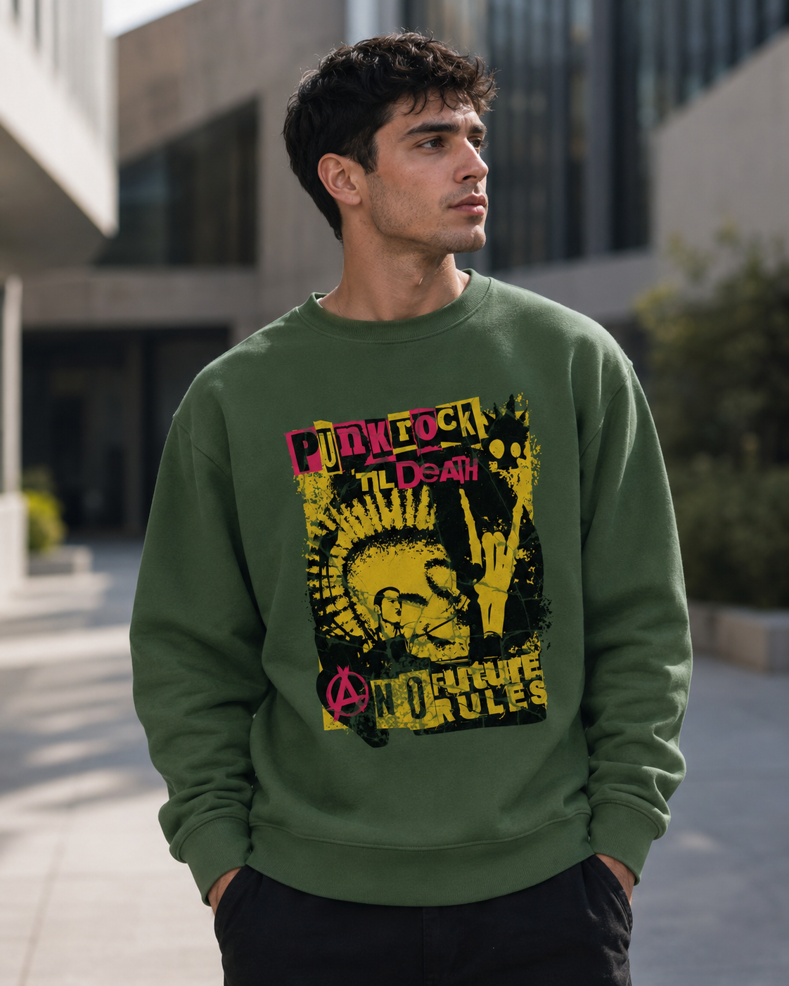 ZN Punk Future Crewneck Sweatshirt
