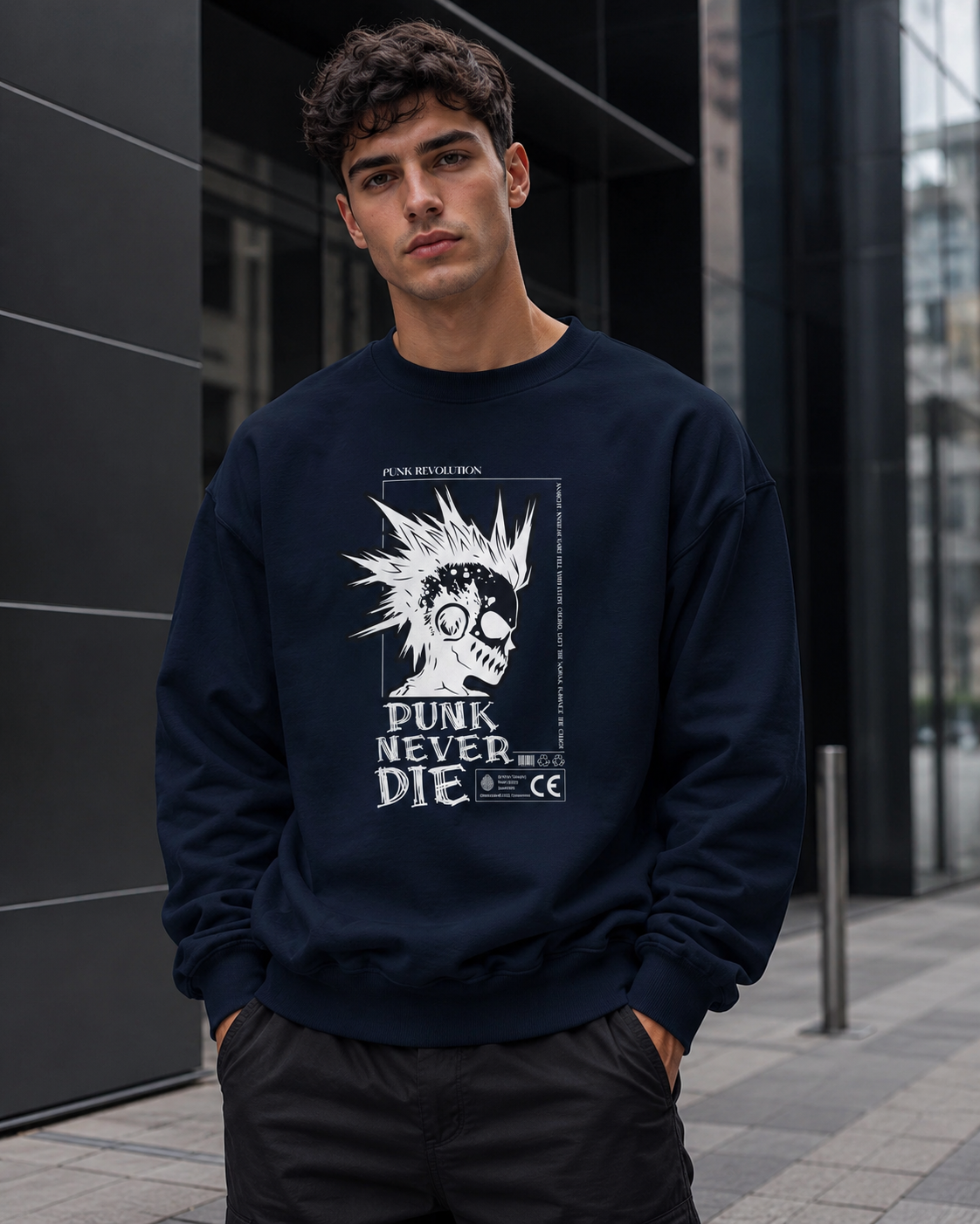 ZN Punk Never Die Crewneck Sweatshirt