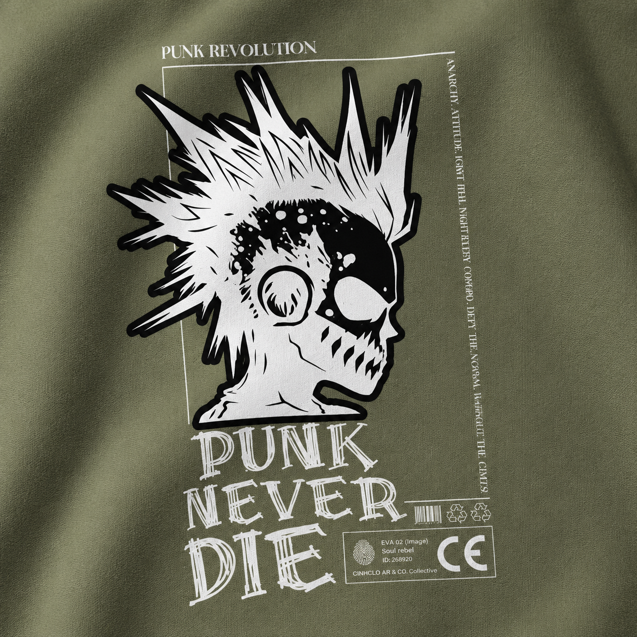 ZN Punk Never Die Crewneck Sweatshirt
